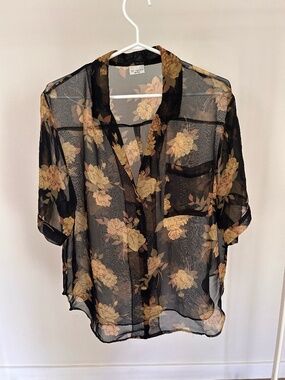 Floral sheer top